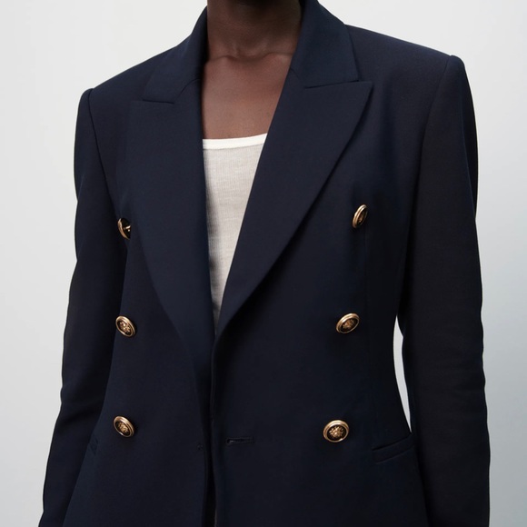 ZARA Double Breasted Balmain Style Blazer - Picture 6 of 11
